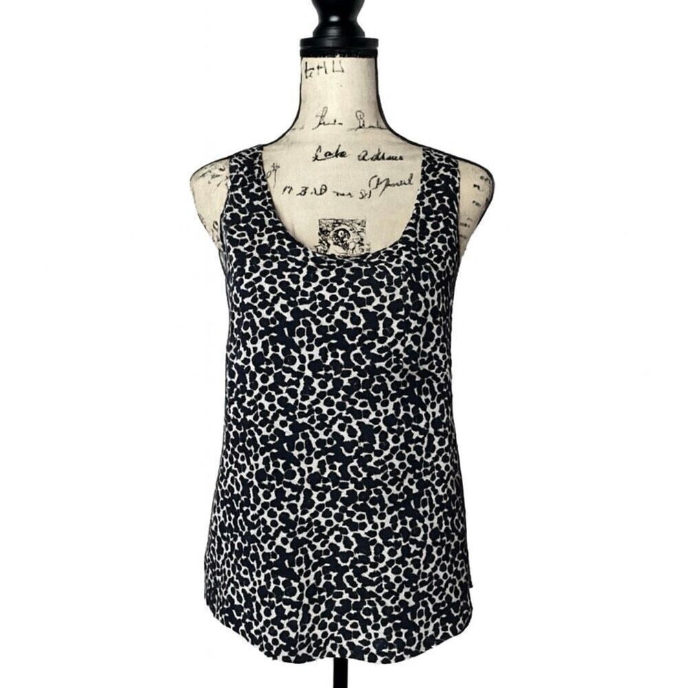 Banana Republic Black & White Polka Dot Tank Top | Size M | Lightweight Sleevele